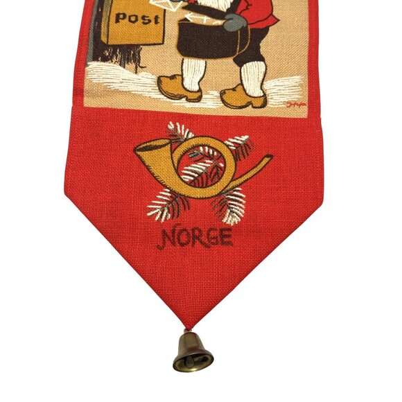 Vintage Christmas Stil Dukar 100% Jute Made In Sweden Norge Shall Hangings - Picture 4 of 10